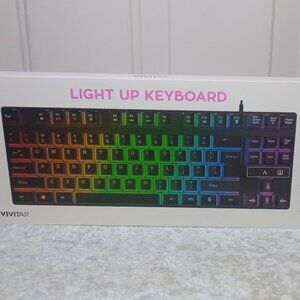 VIVITAR Black Light Up Keyboard Black